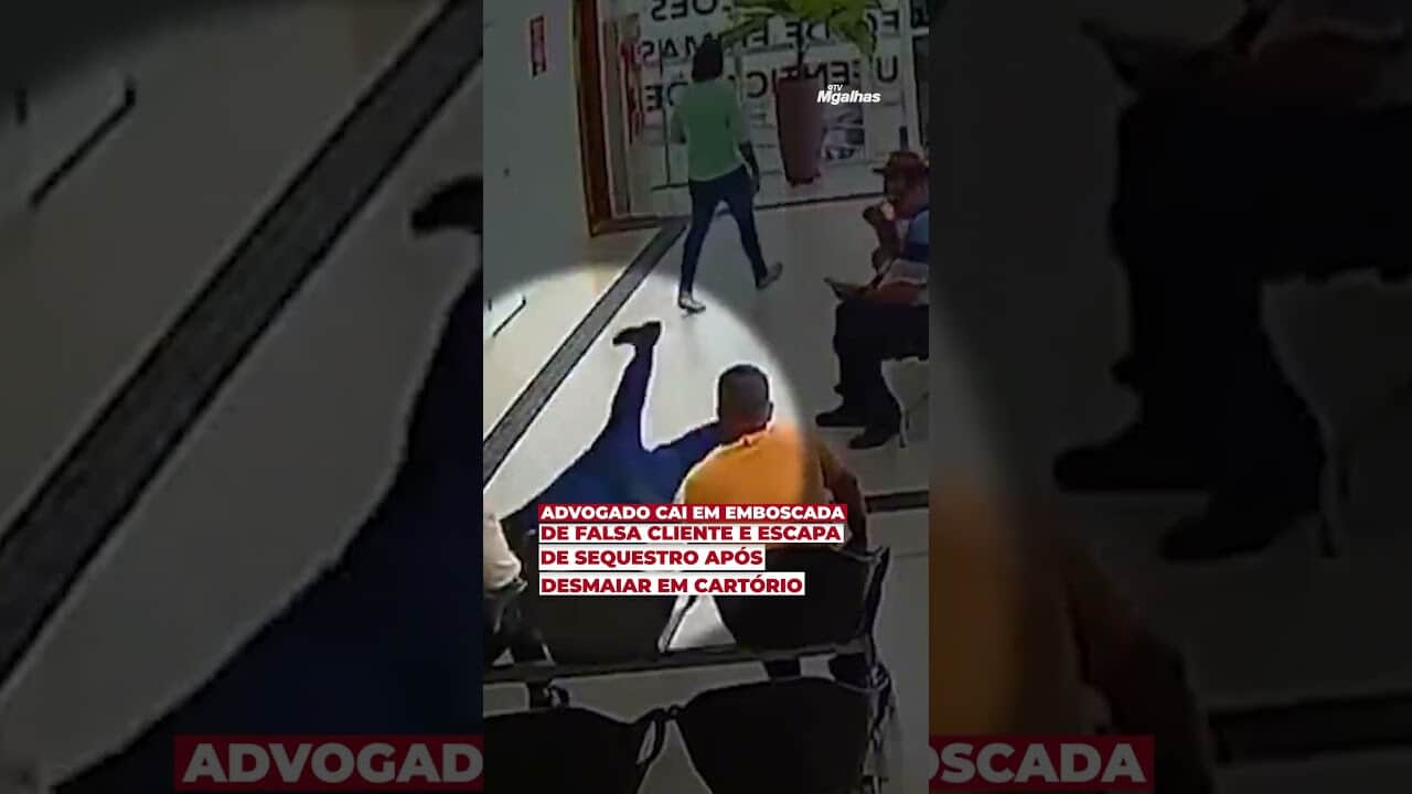 Advogado cai em emboscada de falsa cliente e escapa de sequestro após desmaiar em cartório
