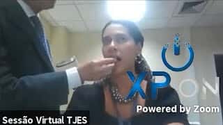 Desembargador do ES dá doce na boca de servidora durante sessão virtual