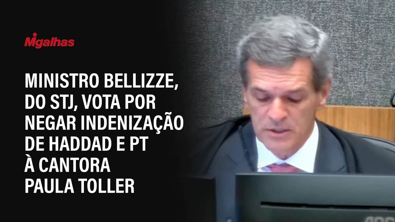 Ministro Bellizze, do STJ, vota por negar indenização de Haddad e PT à cantora Paula Toller