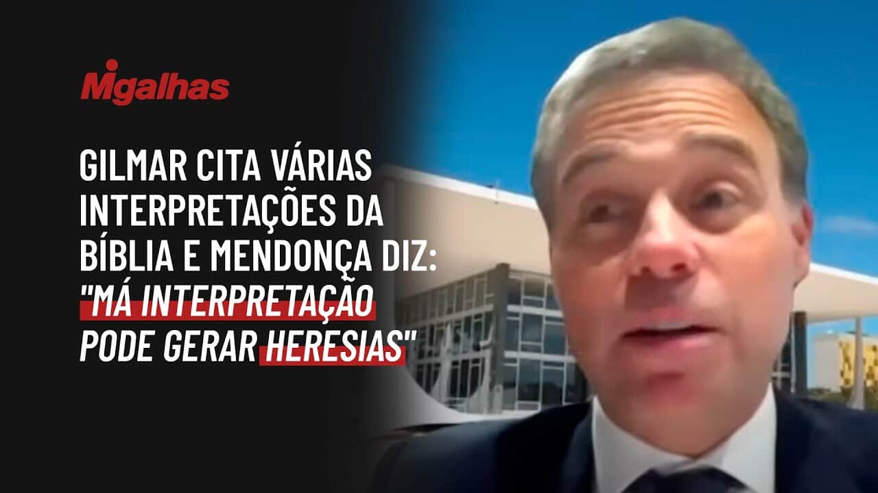 Gilmar cita várias interpretações da Bíblia e Mendonça diz: "Má interpretação pode gerar heresias"