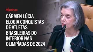 Ministra Cármen Lúcia elogia conquistas de atletas brasileiras do interior nas Olimpíadas de 2024 Ministra Cármen Lúcia elogia conquistas de atletas brasileiras do interior nas Olimpíadas de 2024