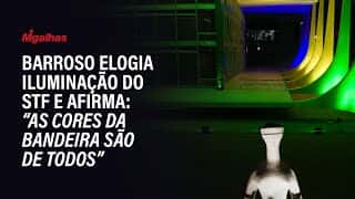 Barroso elogia iluminação do STF e afirma: "as cores da bandeira são de todos" Barroso elogia iluminação do STF e afirma: "as cores da bandeira são de todos"