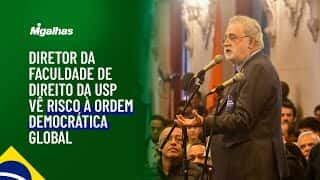Em ato pela Soberania, diretor da Faculdade de Direito da USP vê risco à ordem democrática global Em ato pela Soberania, diretor da Faculdade de Direito da USP vê risco à ordem democrática global