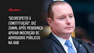 "Desrespeito à Constituição", diz Zanin, após Mendonça apoiar inscrição de advogados públicos na OAB