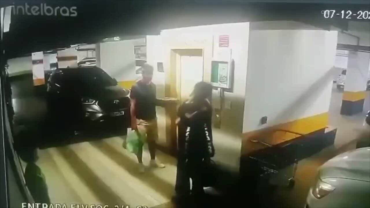 IMAGENS FORTES - Câmera de segurança mostra servidor da CGU agredindo mulher e criança no DF