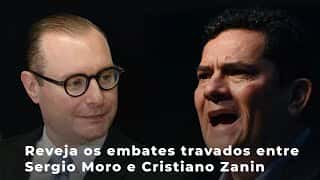 Reveja os embates travados entre Sergio Moro e Cristiano Zanin