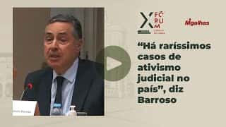 "Há raríssimos casos de ativismo judicial no país", diz Barroso