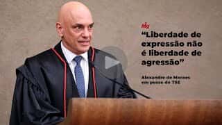 "Liberdade de expressão não é liberdade de agressão", diz Moraes em posse do TSE