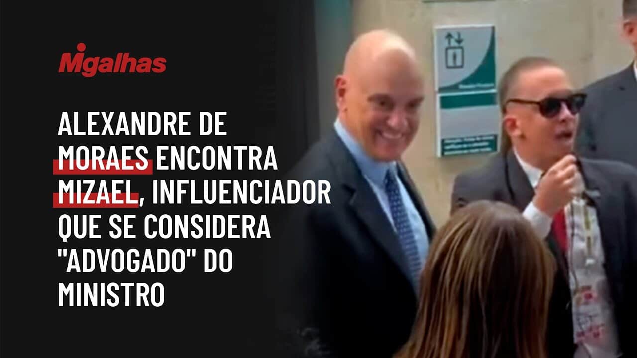 Alexandre de Moraes encontra Mizael, influenciador que se considera "advogado" do ministro 