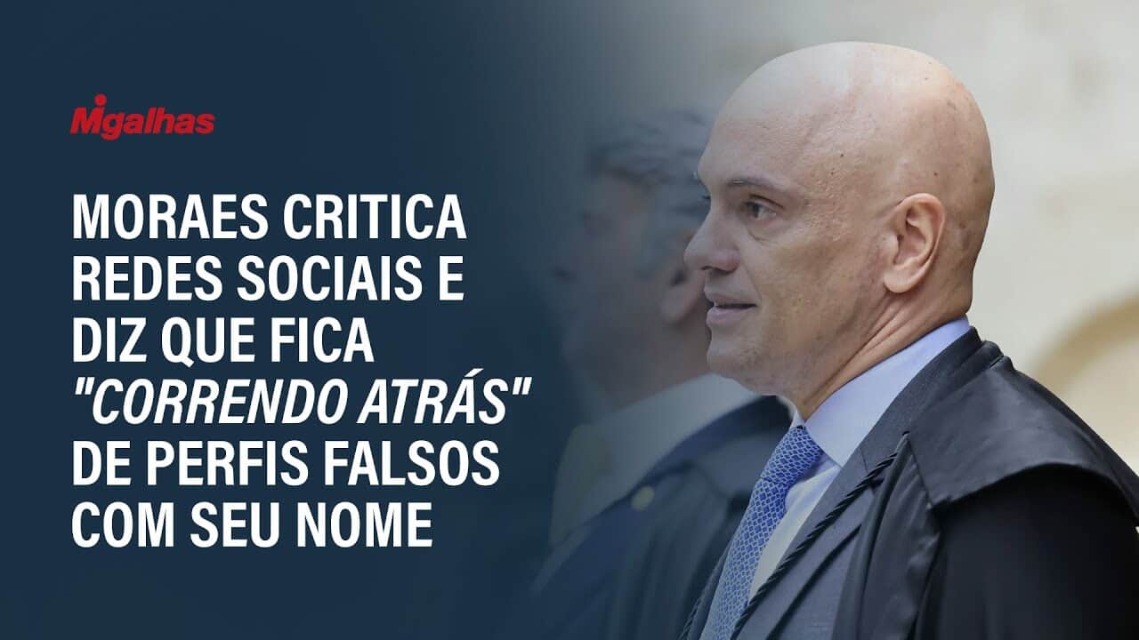 Moraes critica redes sociais e diz que fica "correndo atrás" de perfis falsos com seu nome