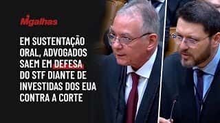 Em sustentação oral, advogados saem em defesa do STF diante de investidas dos EUA contra a Corte Em sustentação oral, advogados saem em defesa do STF diante de investidas dos EUA contra a Corte