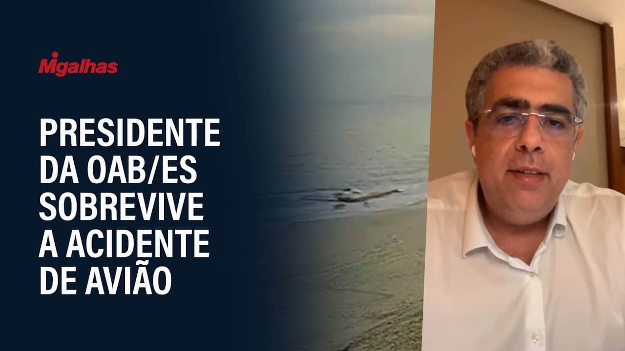 Presidente da OAB/ES, José Carlos Rizk Filho sobrevive a pouso forçado de avião: "milagre"