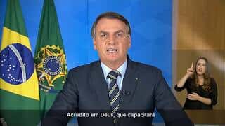 Em pronunciamento, Bolsonaro pede fim do confinamento