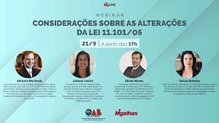 Considerações sobre as alterações da Lei 11.101/05