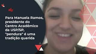 Para Manuela Ramos, presidente do Centro Acadêmico da USP/SP, "pendura" é uma tradição querida Para Manuela Ramos, presidente do Centro Acadêmico da USP/SP, "pendura" é uma tradição querida