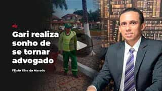 Inspiração: Gari realiza sonho de se tornar advogado Inspiração: Gari realiza sonho de se tornar advogado