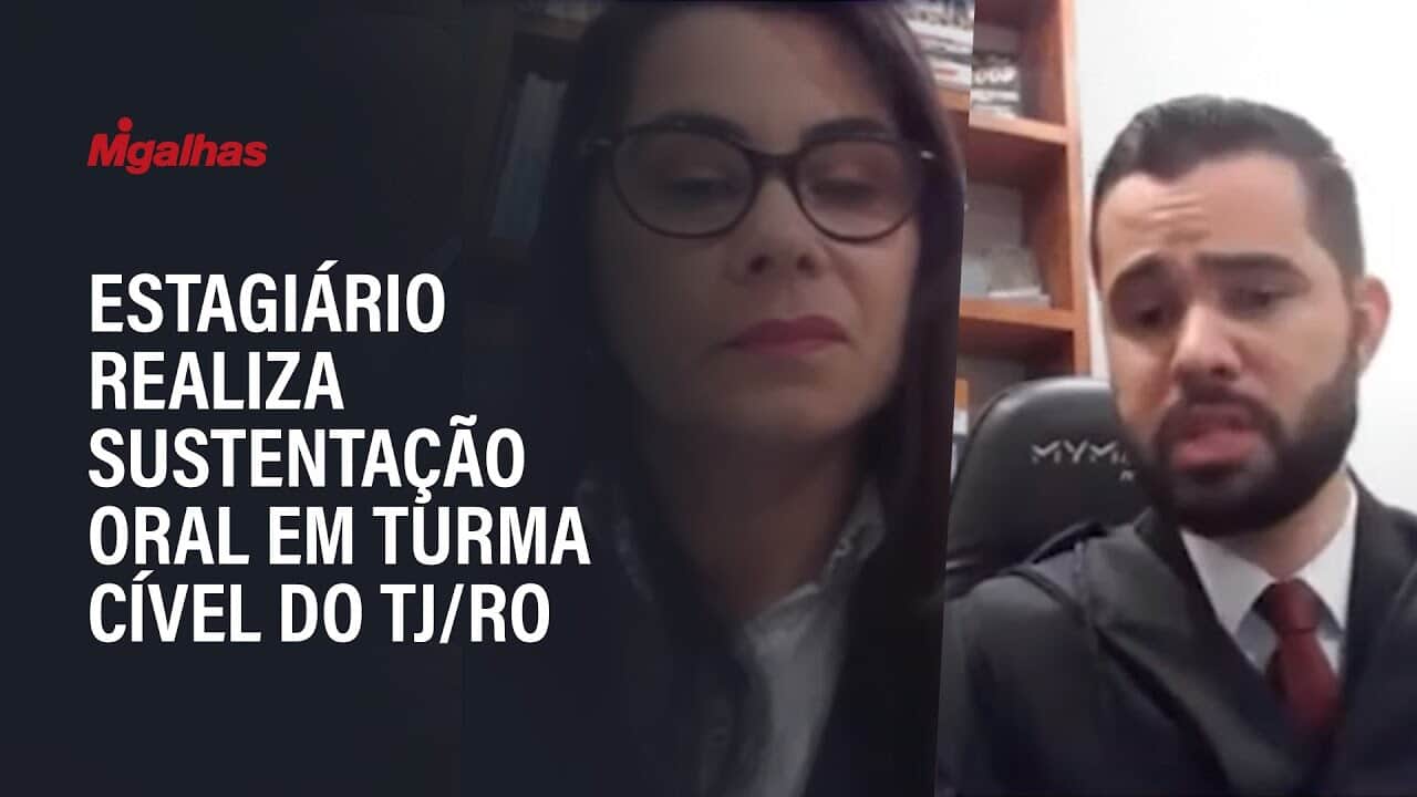 Estagiário realiza sustentação oral em turma Cível do TJ/RO