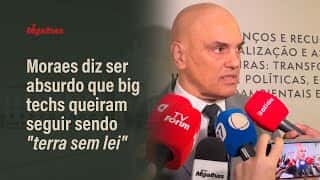 Ministro do STF, Alexandre de Moraes, diz ser absurdo big techs seguirem sendo "terra sem lei" Ministro do STF, Alexandre de Moraes, diz ser absurdo big techs seguirem sendo "terra sem lei"