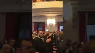 Discurso do reitor da USP Carlos Gilberto Carlotte Jr. na Carta aos Brasileiros é aplaudido de pé