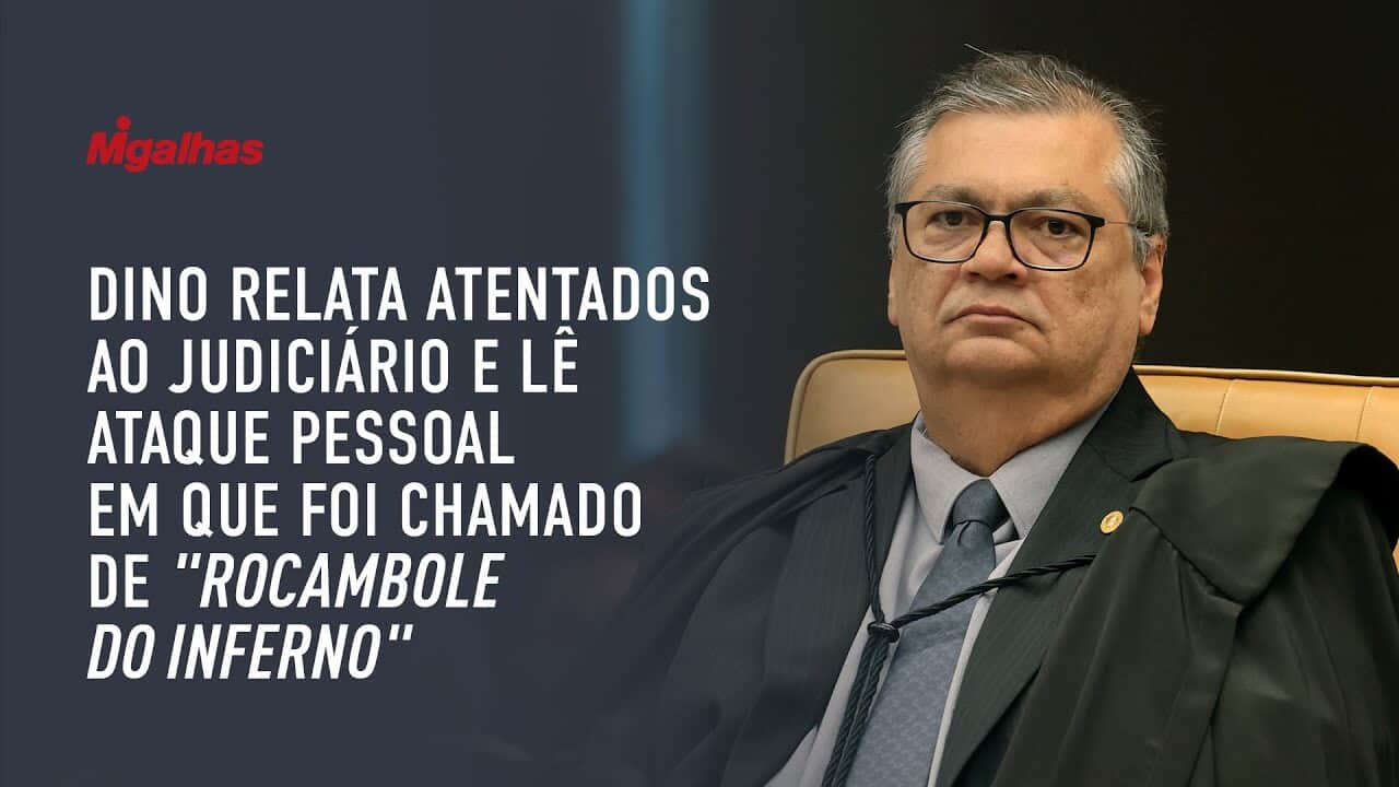 Dino relata atentados ao Judiciário e lê ataque pessoal em que foi chamado de "rocambole do inferno"
