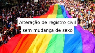 Alteração de nome e gênero por transexual sem cirurgia