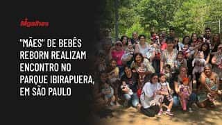 "Mães" de bebês reborn realizam encontro no Parque Ibirapuera, em São Paulo
