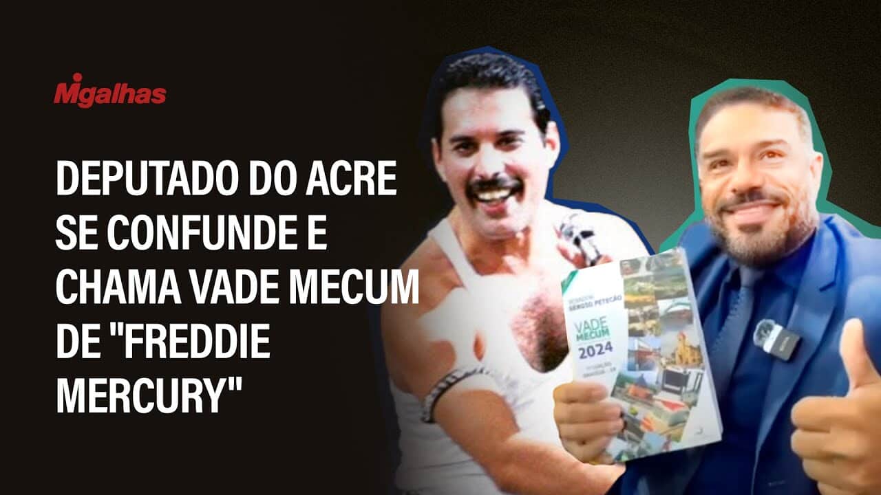 Deputado do Acre, Whendy Lima, se confunde e chama Vade Mecum de "Freddie Mercury"