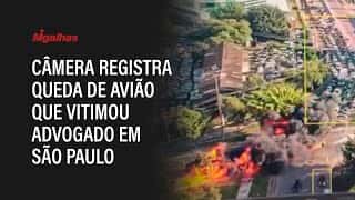 Câmera registra queda de avião que vitimou advogado em São Paulo