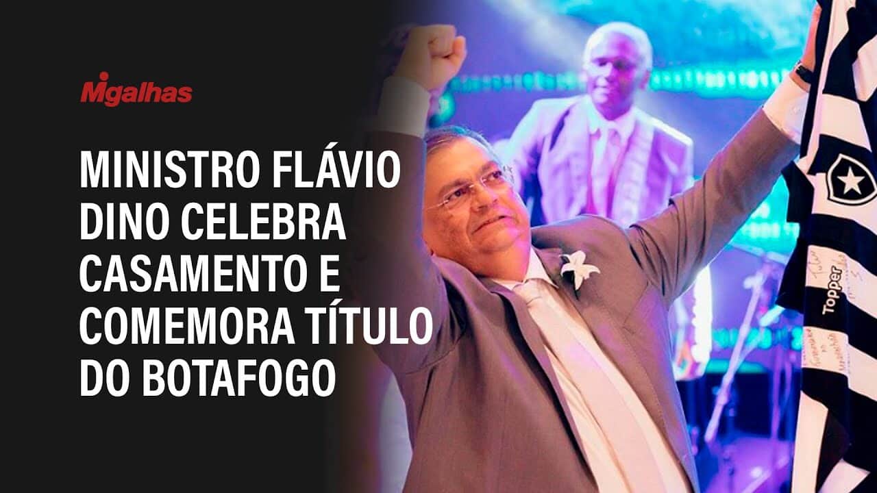 Ministro Flávio Dino celebra casamento e comemora título do Botafogo