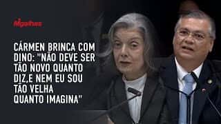Cármen brinca com Dino: "não deve ser tão novo quanto diz, e nem eu sou tão velha quanto imagina"