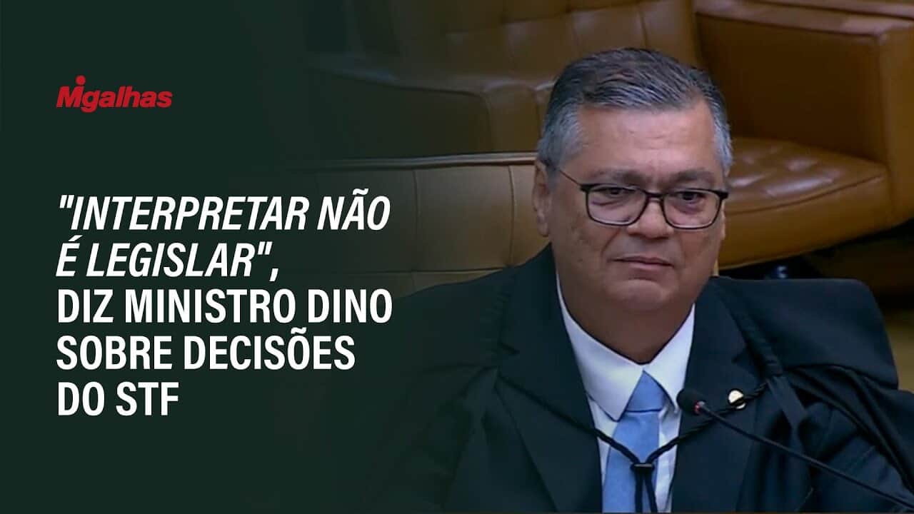 "Interpretar não é legislar", diz ministro Dino sobre decisões do STF