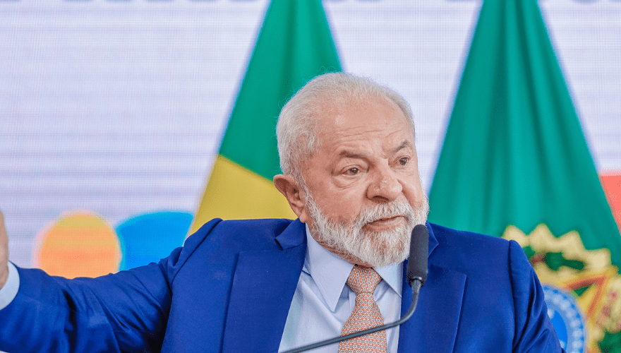 Presidente da República, Luiz Inácio Lula da Silva, durante cerimônia de Sanção do Novo Minha Casa, Minha Vida.  Palácio do Planalto - Brasília - DF. (Imagem: Ricardo Stuckert/PR)