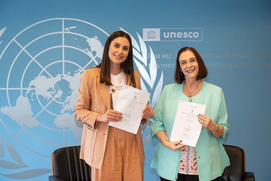 Anne Wilians, presidente do INW, e Marlova Jovchelovitch Noleto, Diretora e Representante da UNESCO no Brasil. (Imagem: Divulgação Nelson Wilians Advogados)