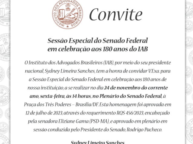  (Imagem: Divulgação / IAB - Instituto dos Advogados Brasileiros)