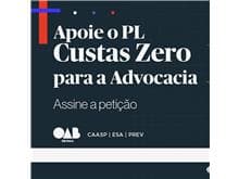 OAB/SP lança campanha em apoio a PL Custas Zero para advocacia
