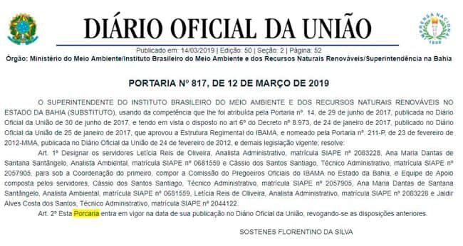  (Imagem: Reprodução/DOU)