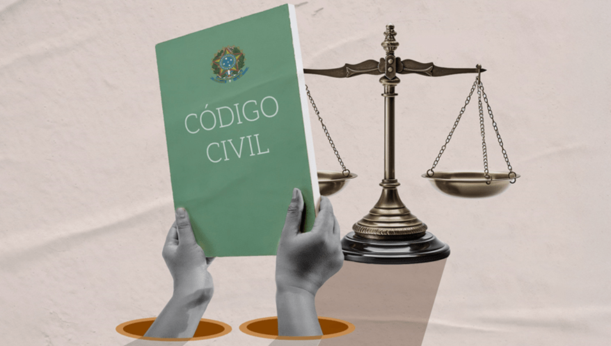 IASP critica falta de diversidade em debate no Senado sobre reforma do Código Civil.  (Imagem: Arte Migalhas)