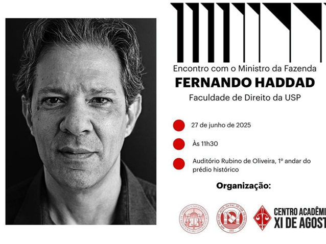 Ministro Fernando Haddad participa de evento na São Francisco. (Imagem: Divulgação)