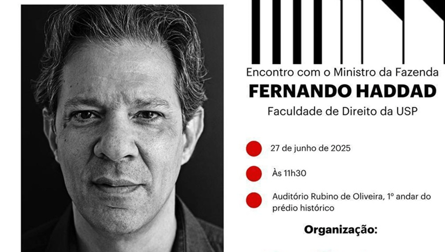 Ministro Fernando Haddad participa de evento na São Francisco. (Imagem: Divulgação)