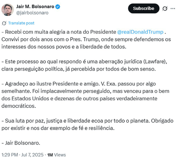  (Imagem: Reprodução/X)