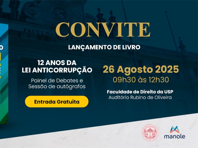 Livro sobre lei anticorrupção tem lançamento com debate na USP