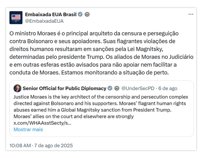  (Imagem: Reprodução/X)