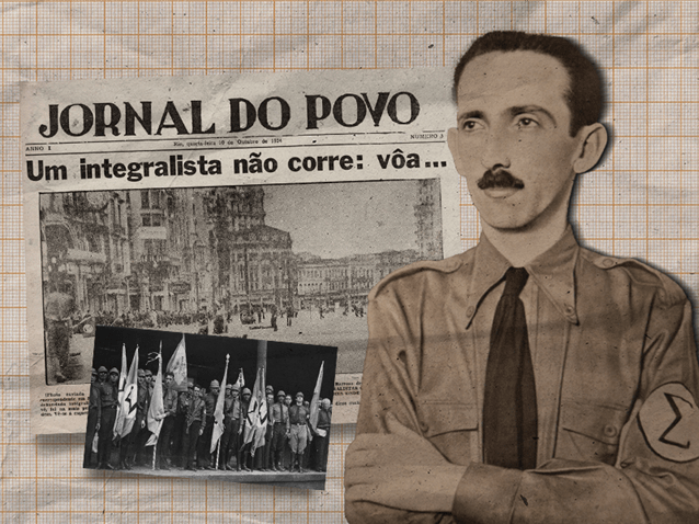 (Imagem: Jornal do Povo/Memorial da Democracia/Revista Anauê/Arte Migalhas)  (Imagem: Jornal do Povo/Memorial da Democracia/Revista Anauê/Arte Migalhas)
