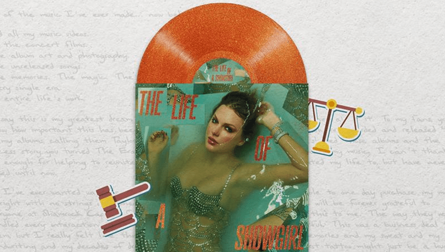 Taylor Swift encerrou uma semana marcada por conquistas.  (Imagem: Reprodução/Arte Migalhas)