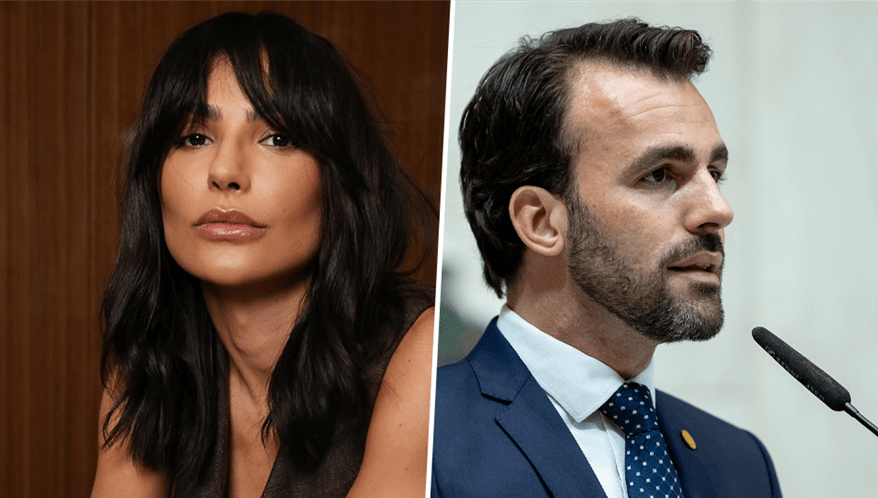 O relacionamento entre Cíntia Chagas e Lucas Bove durou pouco mais de dois anos.  (Imagem: Reprodução/Instagram | Reprodução/Alesp )