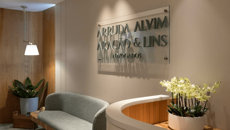 Recepção do novo espaço do Arruda Alvim, Aragão & Lins Advogados em São Paulo. (Imagem: Miguel Castano )