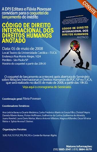 Lançamento de obra "Código de Direito Internacional dos Direitos Humanos Anotado"