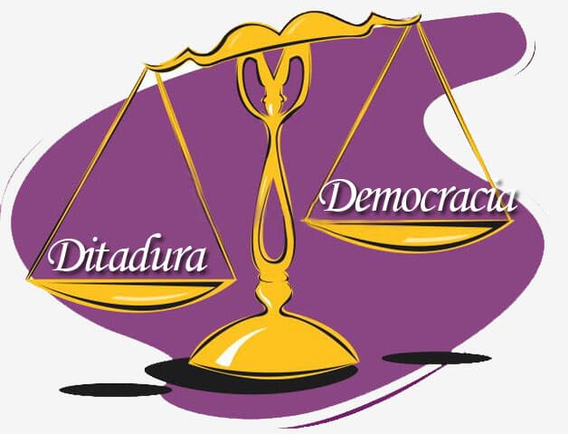 Diferença entre ditadura e democracia