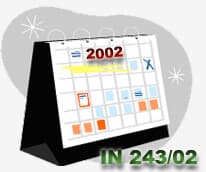 Receita Federal confirma inaplicabilidade da IN 243/02 para o ano-calendário de 2002