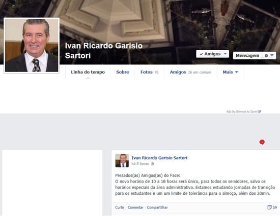 Ivan Sartori explica no Facebook novo expediente do TJ/SP